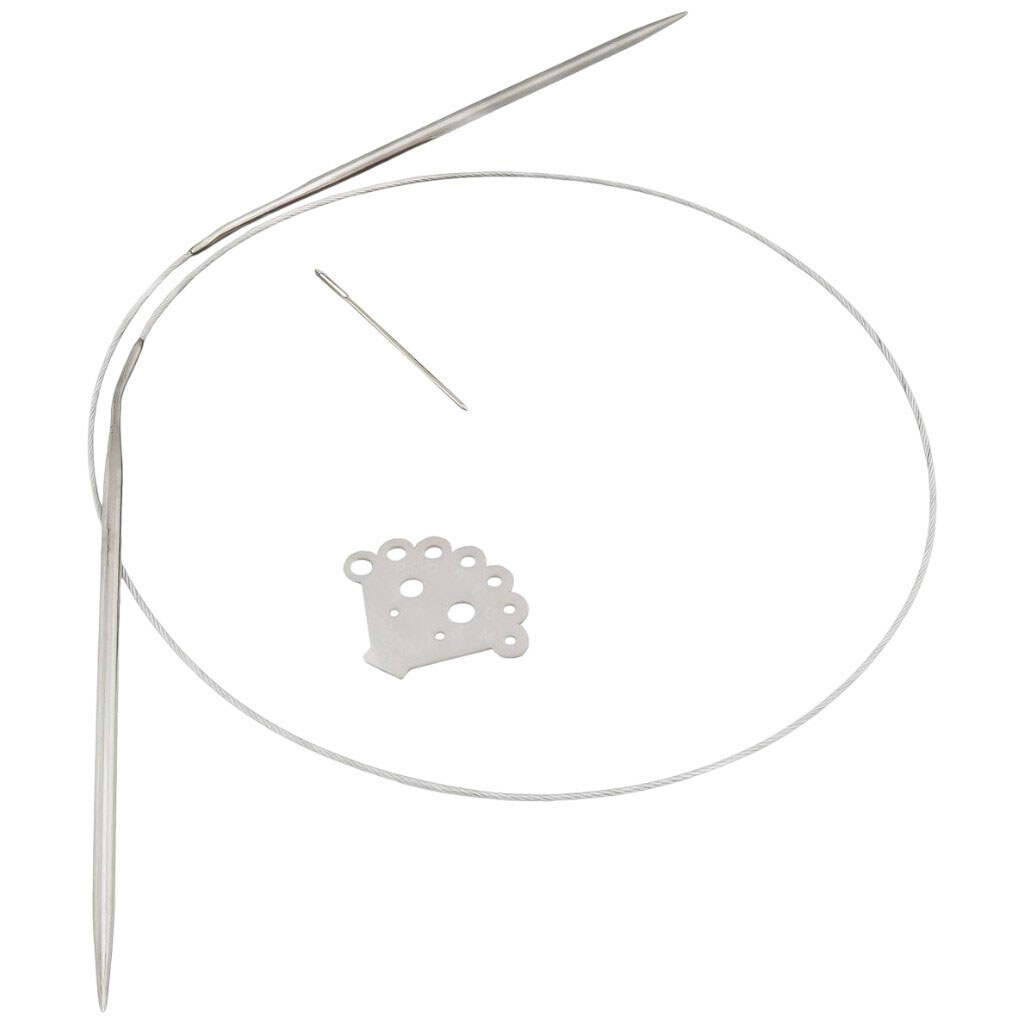 Спиці для в'язання металеві з тросом Craft time №8 - № 1 Спиці для в'язання металеві з тросом Craft time №8 - № 1
