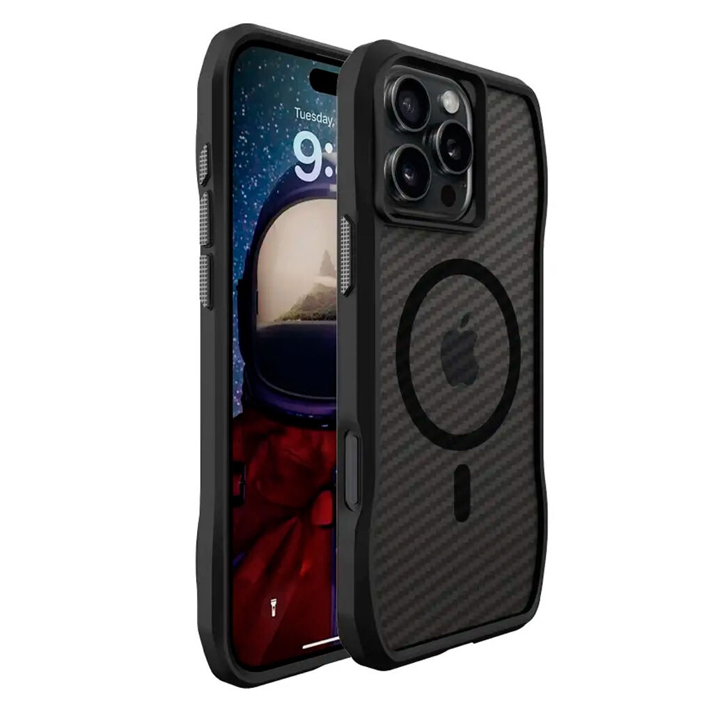 Чохол (накладка) Apple iPhone 16 Pro Max, Space Octagon, Carbon Black, MagSafe, Чорний - № 1 Чохол (накладка) Apple iPhone 16 Pro Max, Space Octagon, Carbon Black, MagSafe, Чорний - № 1