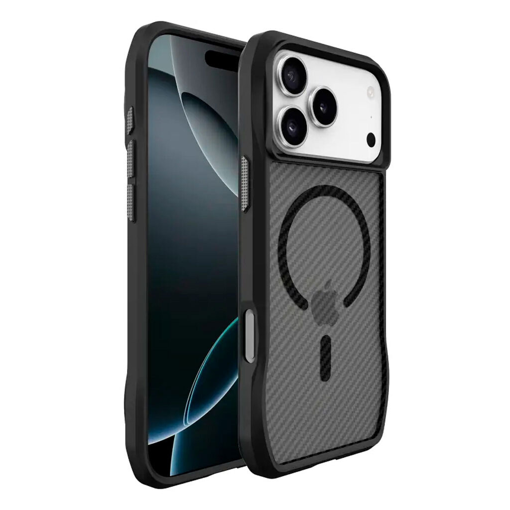 Чохол (накладка) Apple iPhone 17 Pro Max, Space Octagon, Carbon Black, MagSafe, Чорний - № 1 Чохол (накладка) Apple iPhone 17 Pro Max, Space Octagon, Carbon Black, MagSafe, Чорний - № 1