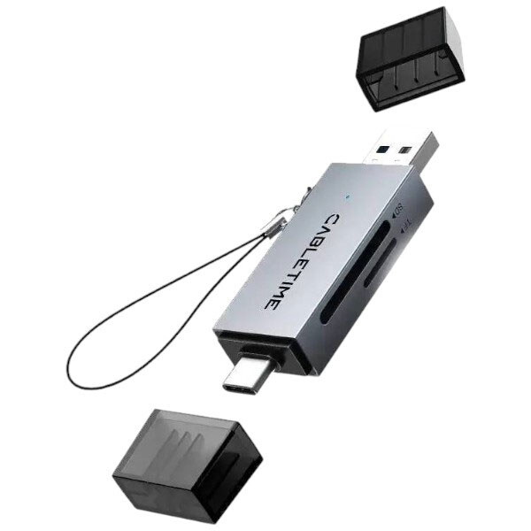 Картридер Cabletime CD40G, Сірий - № 1 Картридер Cabletime CD40G, Сірий - № 1