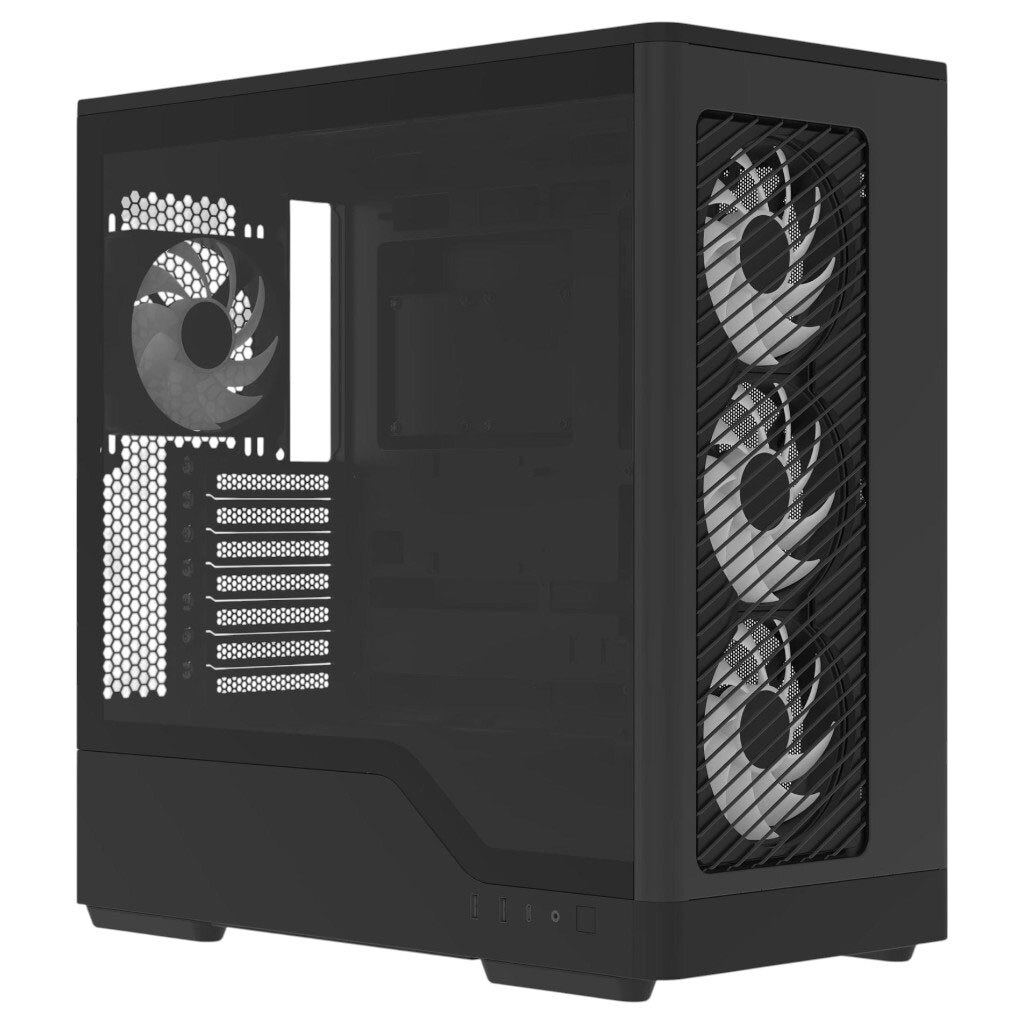 Корпус AeroCool D520A-BK-v1, Черный - № 1 Корпус AeroCool D520A-BK-v1, Черный - № 1