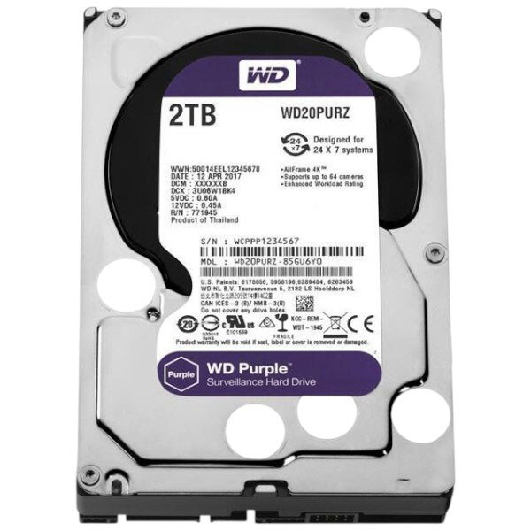 HDD-накопитель WD Purple, 2 Тб. - № 1 HDD-накопитель WD Purple, 2 Тб. - № 1