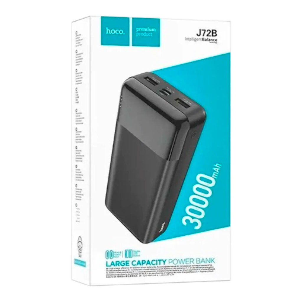 Портативная батарея (Power Bank) Hoco J72B, 30000 mAh, Черный - № 3 Портативная батарея (Power Bank) Hoco J72B, 30000 mAh, Черный - № 3