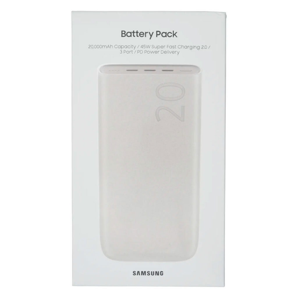 Портативная батарея (Power Bank) Samsung EB-P4520, 20000 mAh, Серебряный - № 5 Портативная батарея (Power Bank) Samsung EB-P4520, 20000 mAh, Серебряный - № 5