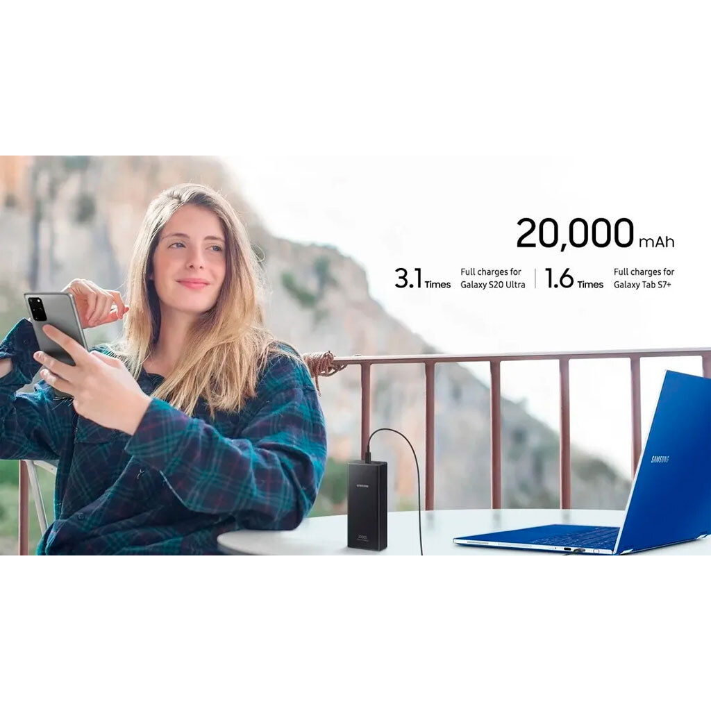Портативна батарея (Power Bank) Samsung EB-P5300, 20000 mAh, Чорний - № 4 Портативна батарея (Power Bank) Samsung EB-P5300, 20000 mAh, Чорний - № 4
