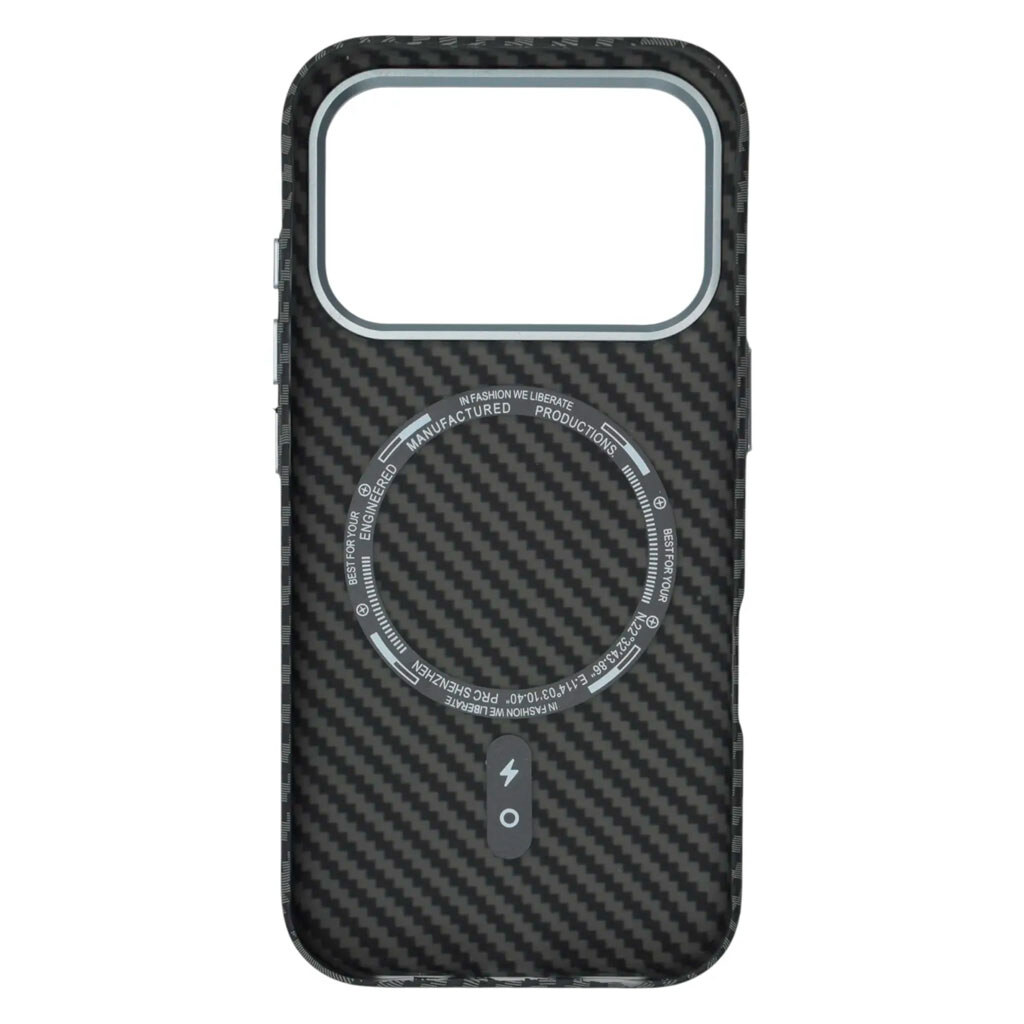 Чохол (накладка) Apple iPhone 17 Pro Max, D-Glory Ultra Slim, Carbon, MagSafe, Чорний - № 2 Чохол (накладка) Apple iPhone 17 Pro Max, D-Glory Ultra Slim, Carbon, MagSafe, Чорний - № 2