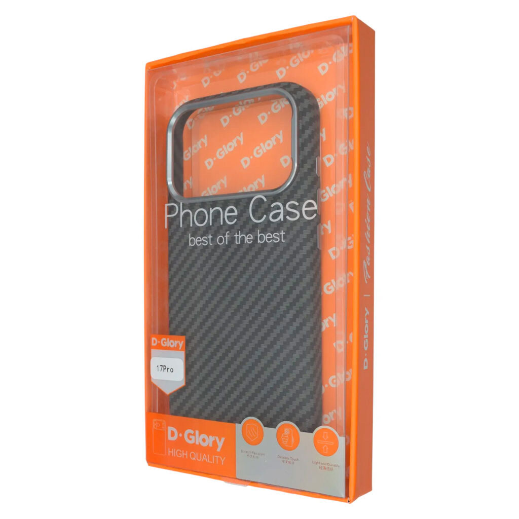 Чохол (накладка) Apple iPhone 17 Pro Max, D-Glory Ultra Slim, Carbon, MagSafe, Чорний - № 3 Чохол (накладка) Apple iPhone 17 Pro Max, D-Glory Ultra Slim, Carbon, MagSafe, Чорний - № 3