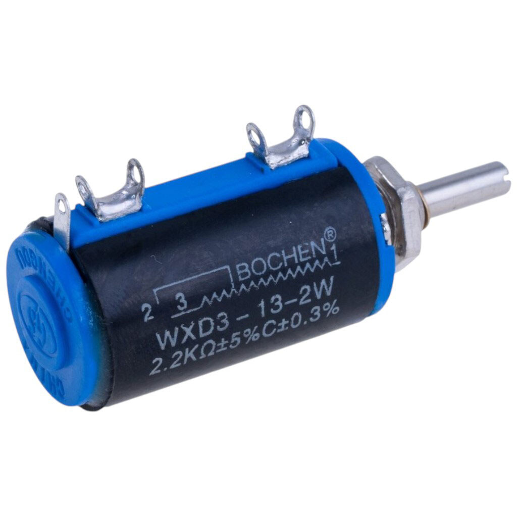 Многооборотный потенциометр проводной 2,2 kOhm, WXD3-13-2W-2.2K Ohm - № 1 Многооборотный потенциометр проводной 2,2 kOhm, WXD3-13-2W-2.2K Ohm - № 1