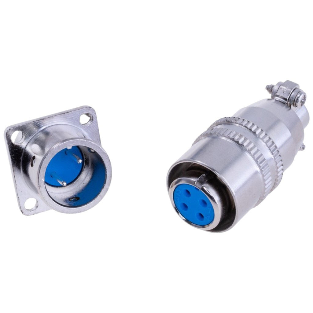 Роз'єм XS12-2P авіаційний штепсельний, вилка на провід + гніздо на корпус - № 2 Роз'єм XS12-2P авіаційний штепсельний, вилка на провід + гніздо на корпус - № 2