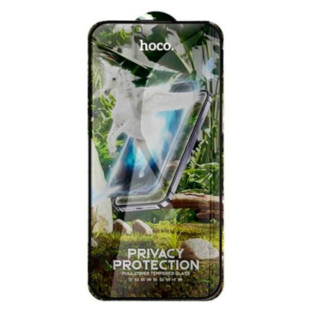 Захисне скло Apple iPhone 17 Pro, Hoco, Антишпигун, Чорний - № 1 Захисне скло Apple iPhone 17 Pro, Hoco, Антишпигун, Чорний - № 1