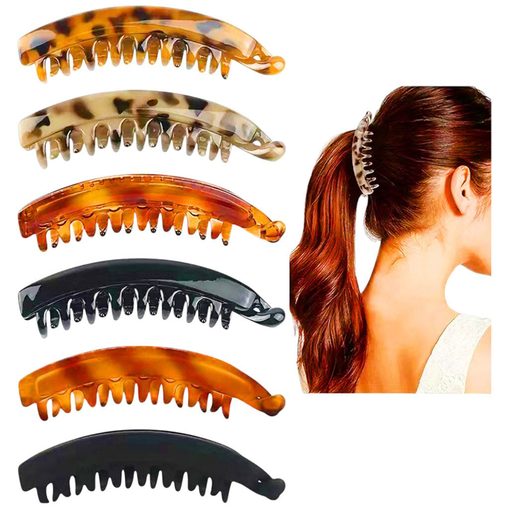 Заколка-затискач для волосся пластикова Lovit мікс - № 4 Заколка-затискач для волосся пластикова Lovit мікс - № 4