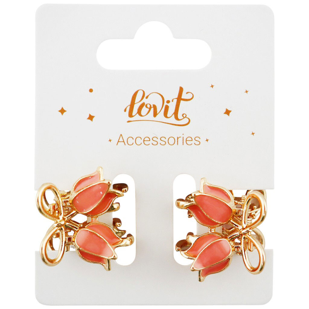 Набір крабів для волосся металевих "Квіти", 2 шт - № 1 Набір крабів для волосся металевих "Квіти", 2 шт - № 1