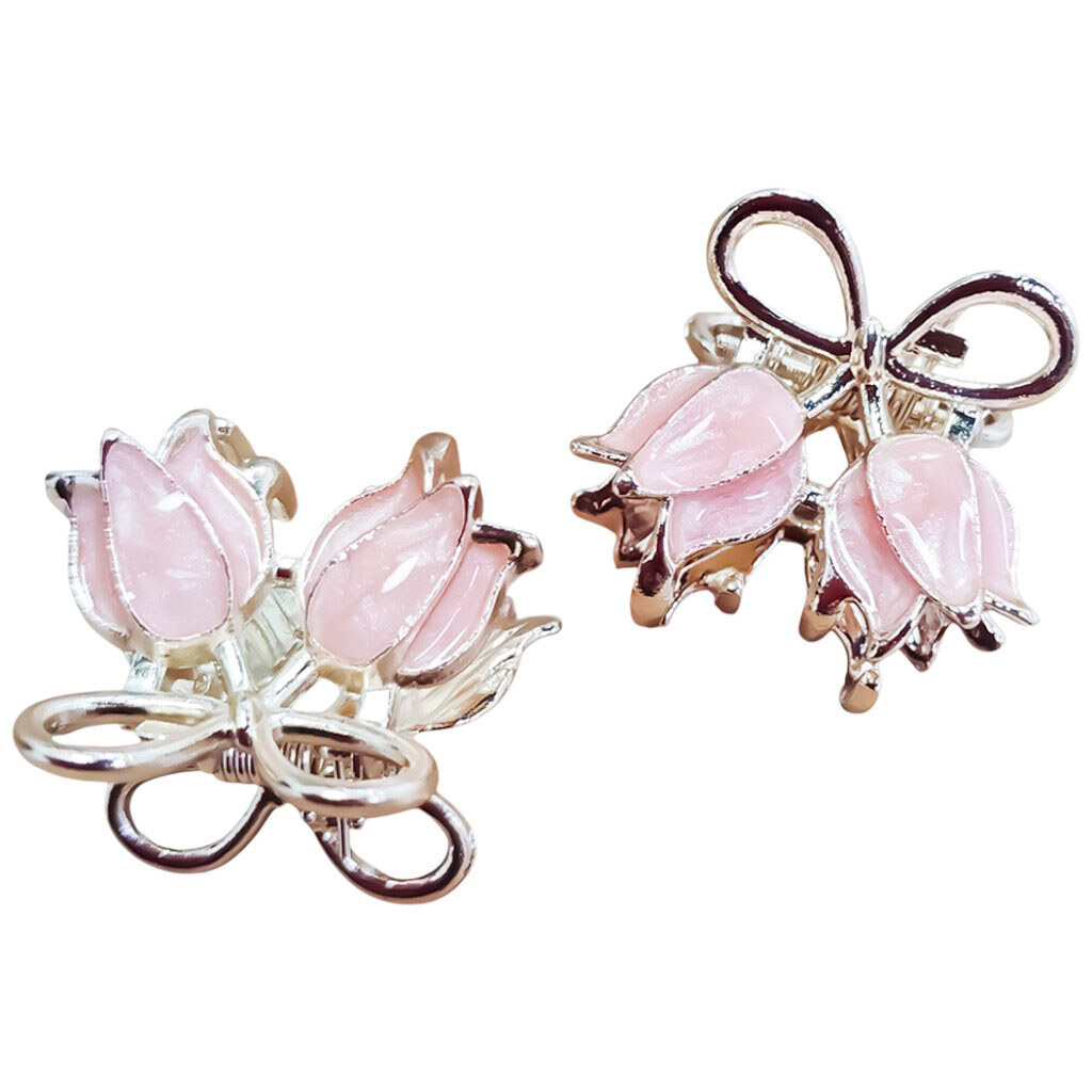 Набір крабів для волосся металевих "Квіти", 2 шт - № 3 Набір крабів для волосся металевих "Квіти", 2 шт - № 3