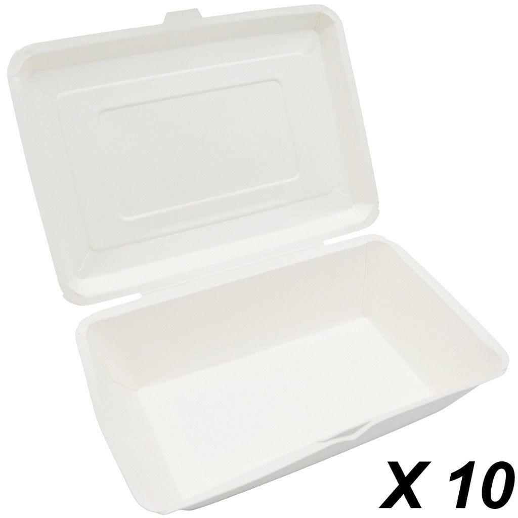 Набор ланч-боксов одноразовых бумажных, 16,5х11,5х4,5 см, 10 шт. - № 6 Набор ланч-боксов одноразовых бумажных, 16,5х11,5х4,5 см, 10 шт. - № 6