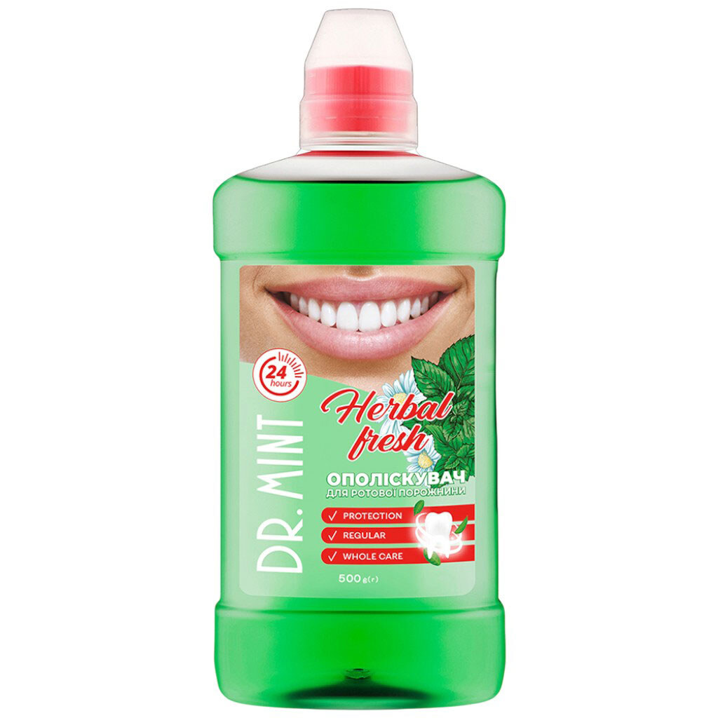 Ополаскиватель для полости рта DR. MINT Herbal Fresh, 500 мл - № 1 Ополаскиватель для полости рта DR. MINT Herbal Fresh, 500 мл - № 1