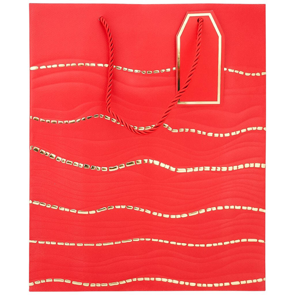 Пакет подарочный бумажный с волнистыми узорами, 26х10х32 см - № 1 Пакет подарочный бумажный с волнистыми узорами, 26х10х32 см - № 1