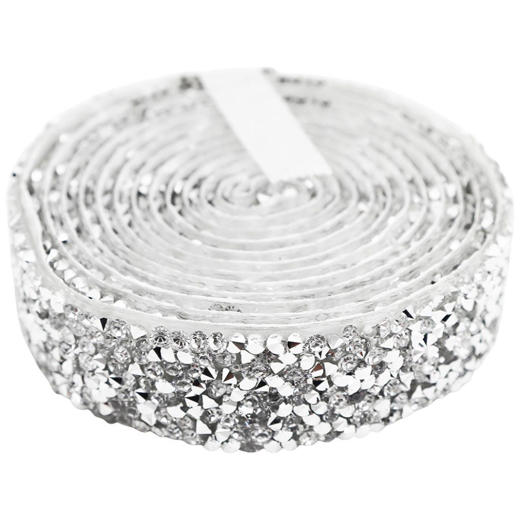 Стрічка декоративна клейка для подарунків з блискітками, 150 см - № 1 Стрічка декоративна клейка для подарунків з блискітками, 150 см - № 1