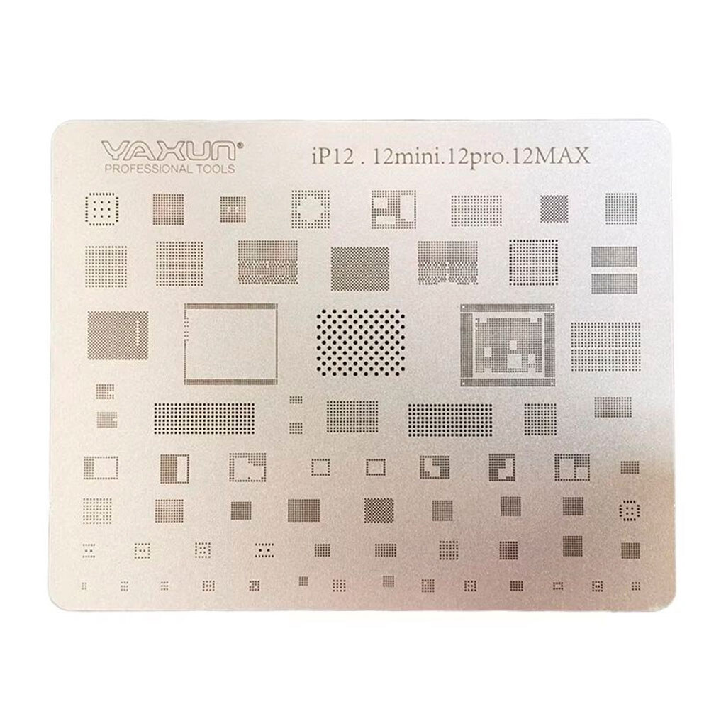 BGA-трафарет Yaxun YX-250 Apple iPhone 12 / iPhone 12 Mini / iPhone 12 Pro Max - № 1 BGA-трафарет Yaxun YX-250 Apple iPhone 12 / iPhone 12 Mini / iPhone 12 Pro Max - № 1