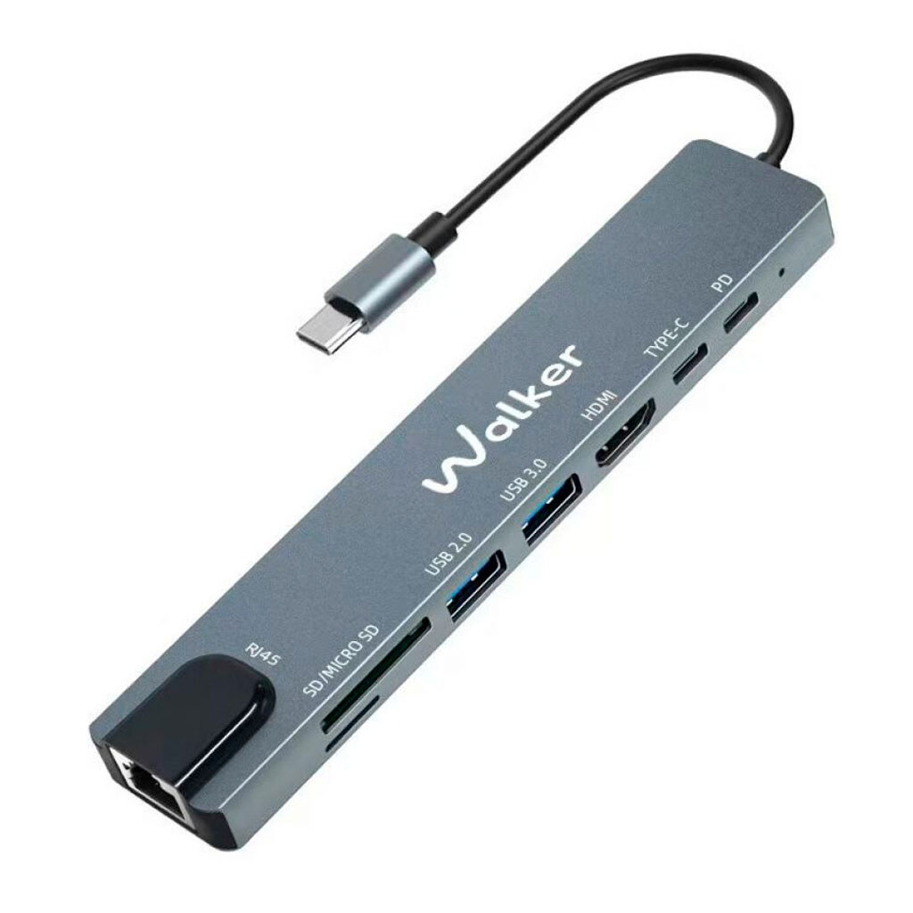 USB Hub Walker WHUB-63, Серый - № 1 USB Hub Walker WHUB-63, Серый - № 1