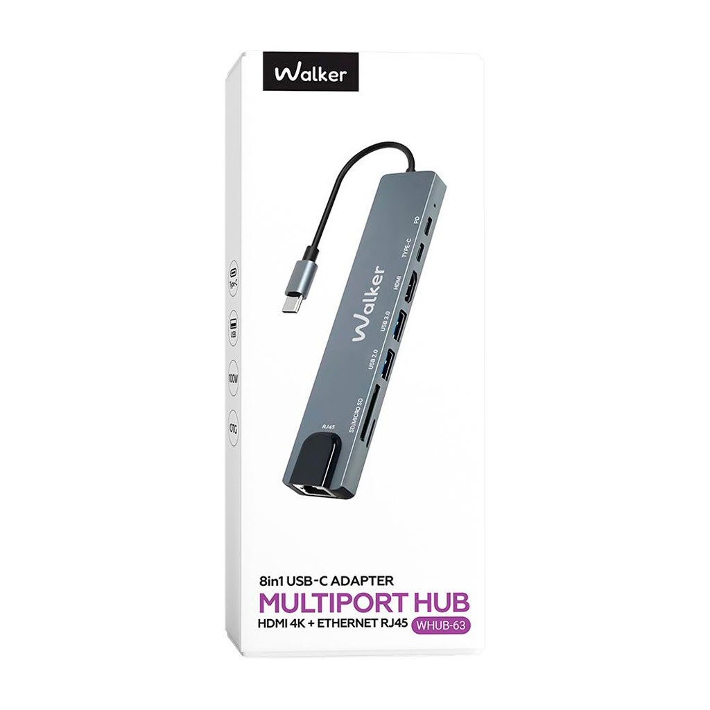 USB Hub Walker WHUB-63, Серый - № 7 USB Hub Walker WHUB-63, Серый - № 7