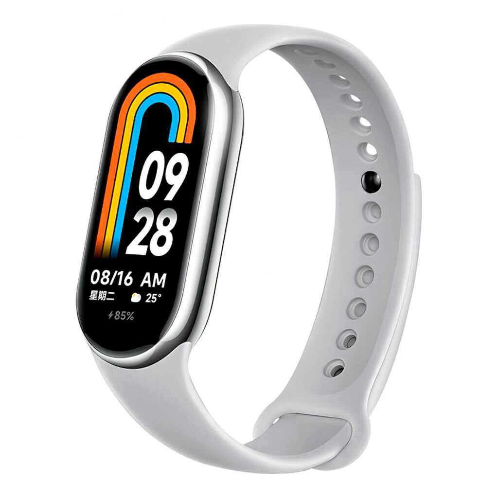 Ремінець Xiaomi Mi Band 8 / Mi Band 9, Silicone, Сірий - № 1 Ремінець Xiaomi Mi Band 8 / Mi Band 9, Silicone, Сірий - № 1