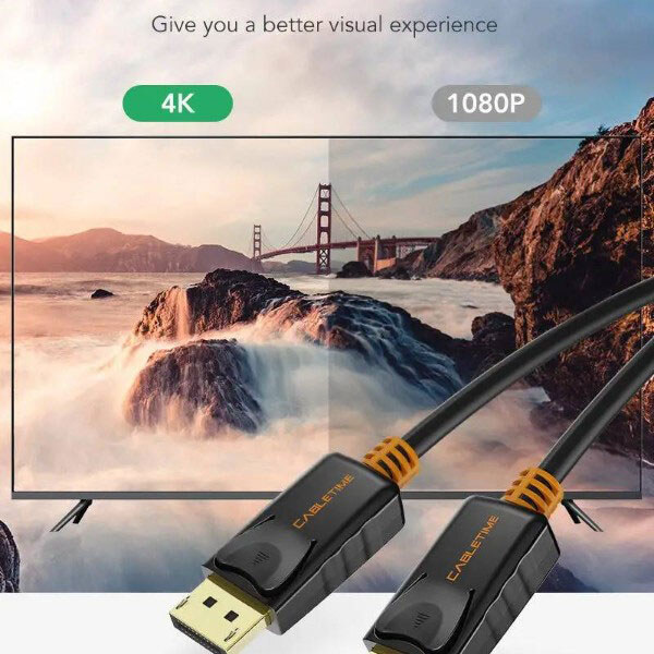 Кабель Cabletime CD21K, DisplayPort, 1.8 м., Чорний - № 2 Кабель Cabletime CD21K, DisplayPort, 1.8 м., Чорний - № 2