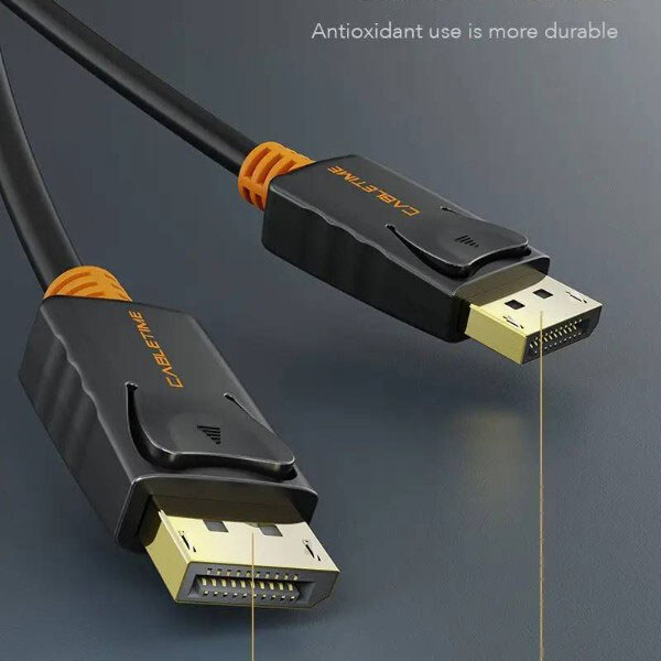 Кабель Cabletime CD21K, DisplayPort, 1.8 м., Чорний - № 6 Кабель Cabletime CD21K, DisplayPort, 1.8 м., Чорний - № 6
