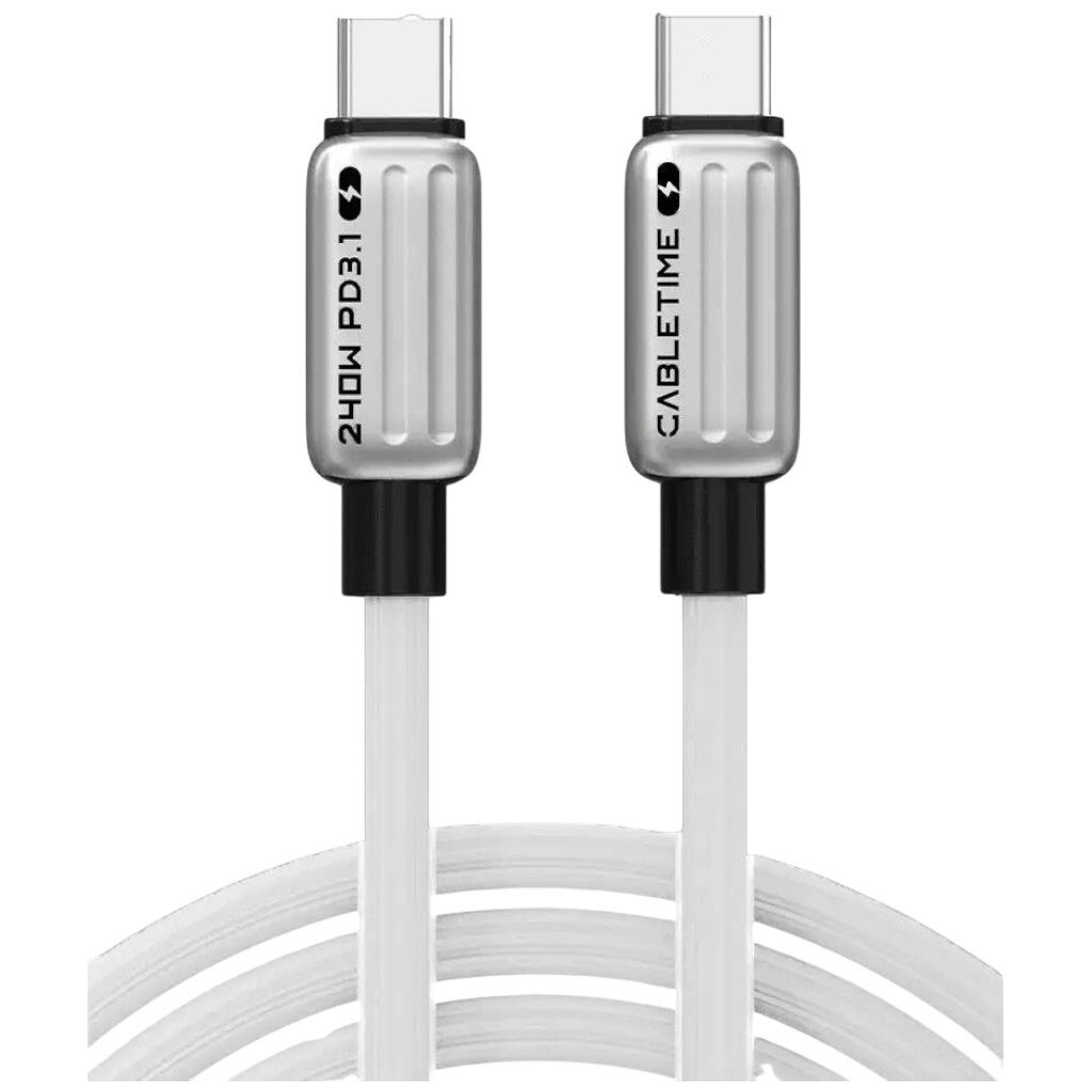 Кабель Cabletime CU07H, Type-C, 1.0 м., Белый - № 1 Кабель Cabletime CU07H, Type-C, 1.0 м., Белый - № 1