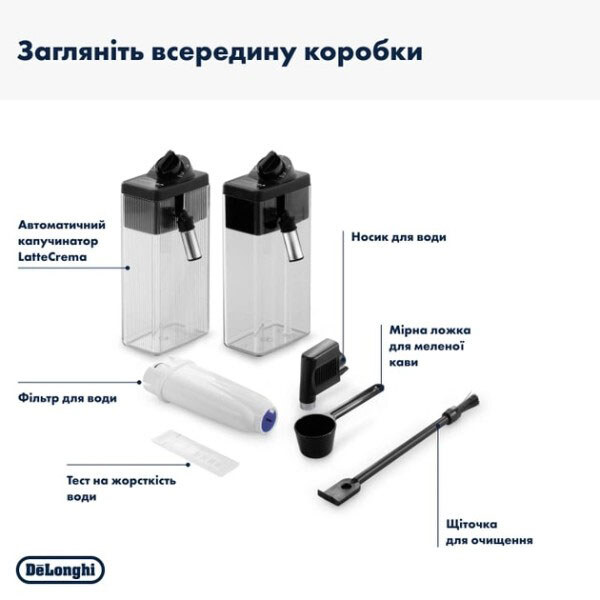 Кавоварка Delonghi Dinamica Plus ECAM 380.95.TB, Чорний - № 12 Кавоварка Delonghi Dinamica Plus ECAM 380.95.TB, Чорний - № 12