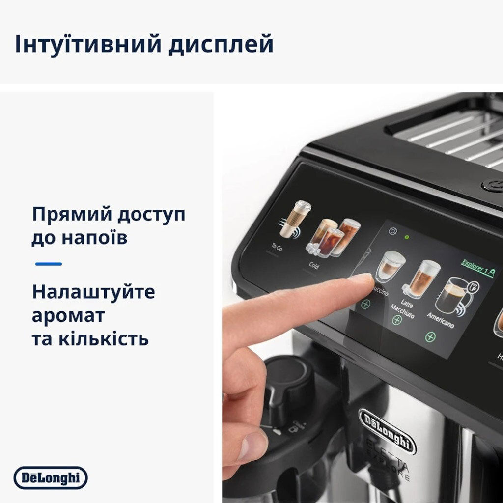Кавоварка Delonghi ECAM 450.55 G, Чорний - № 4 Кавоварка Delonghi ECAM 450.55 G, Чорний - № 4