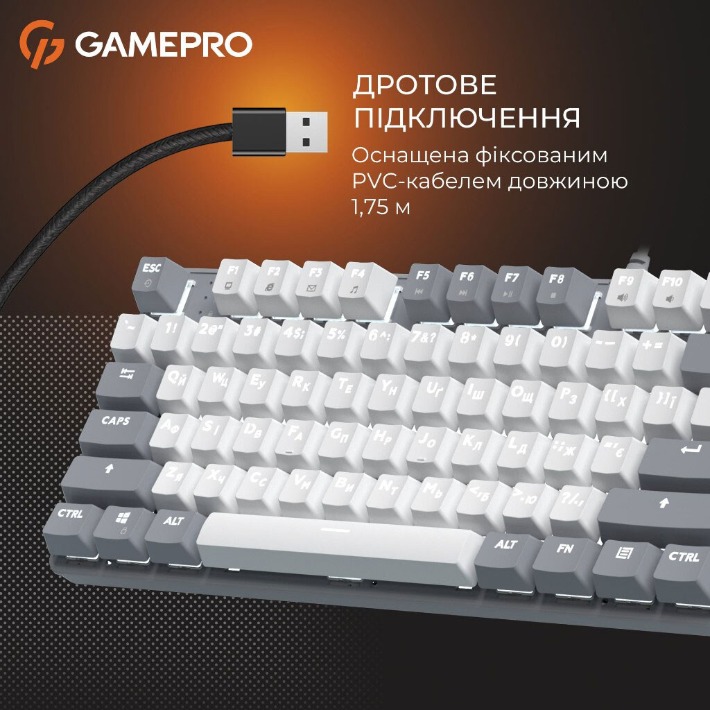 Клавиатура GamePro Genesis Metallic MK110G Outemu, Серый - № 8 Клавиатура GamePro Genesis Metallic MK110G Outemu, Серый - № 8