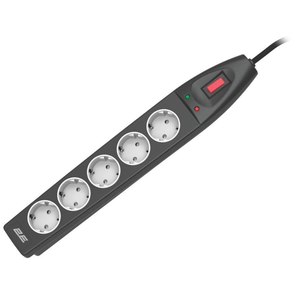Сетевой фильтр 2E-SP515M10BK, Черный - № 1 Сетевой фильтр 2E-SP515M10BK, Черный - № 1