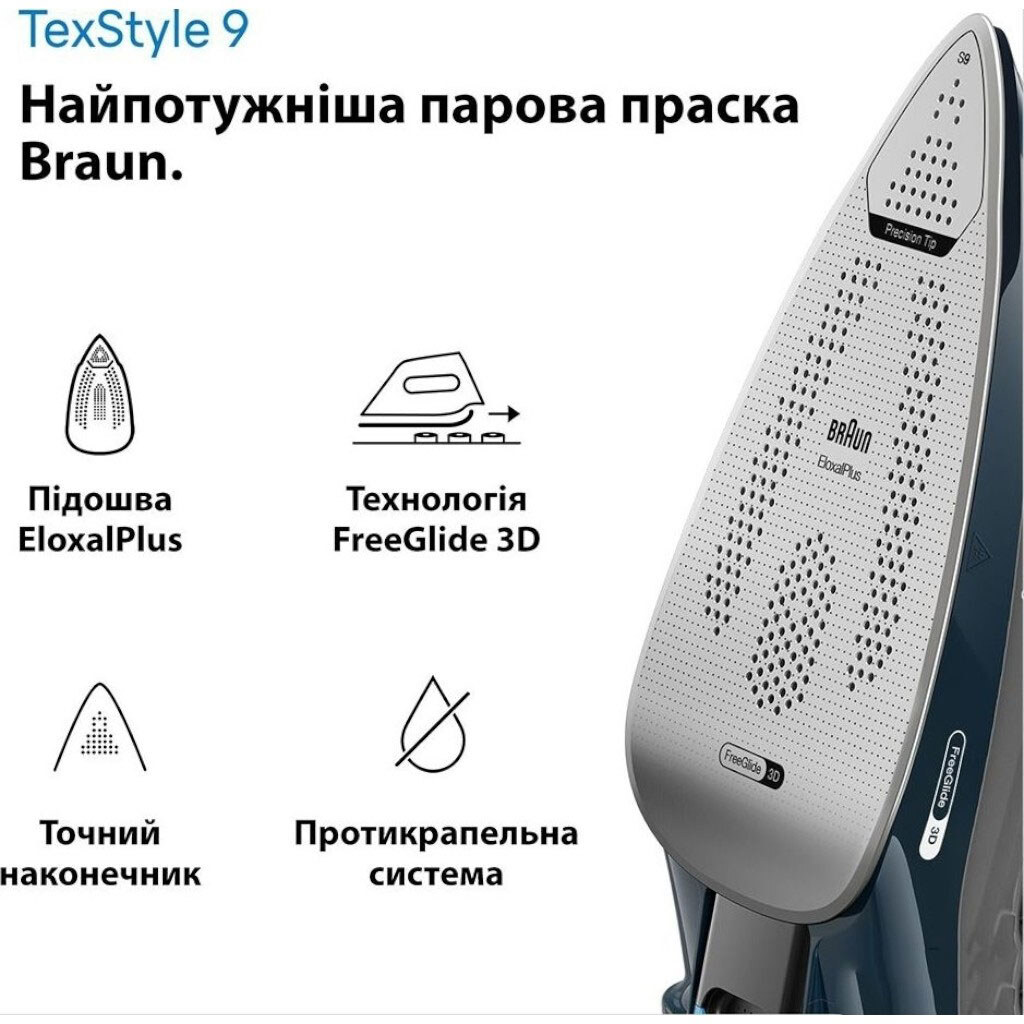 Праска Braun SI 9682 DB, Чорний - № 7 Праска Braun SI 9682 DB, Чорний - № 7