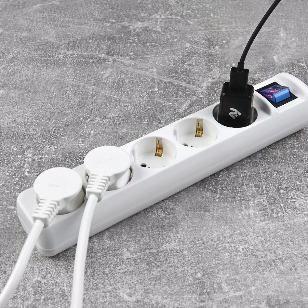 Сетевой фильтр 2E-U05ESM3, Белый - № 4 Сетевой фильтр 2E-U05ESM3, Белый - № 4