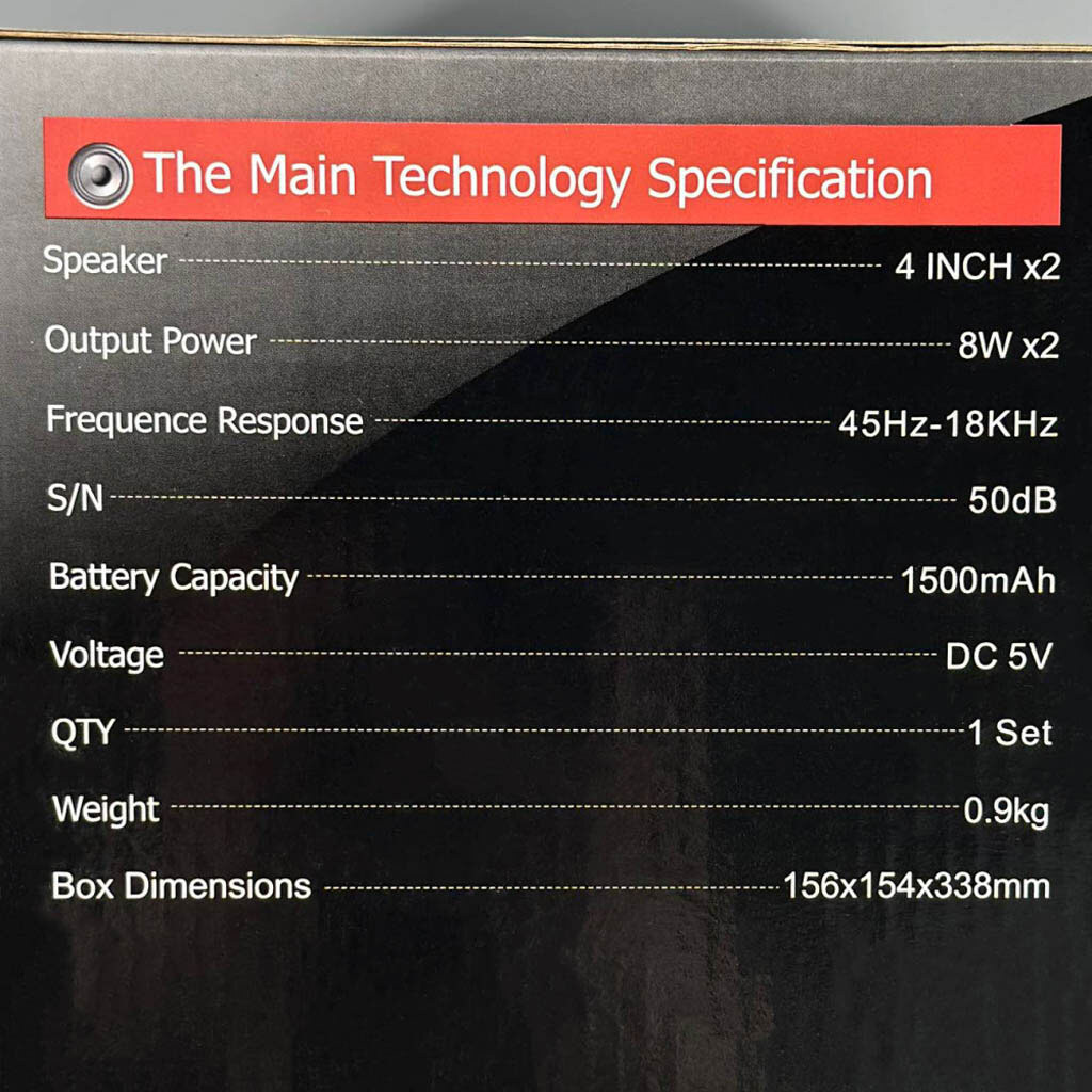 Портативная колонка Sing-e ZQS4275, Черный - № 11 Портативная колонка Sing-e ZQS4275, Черный - № 11
