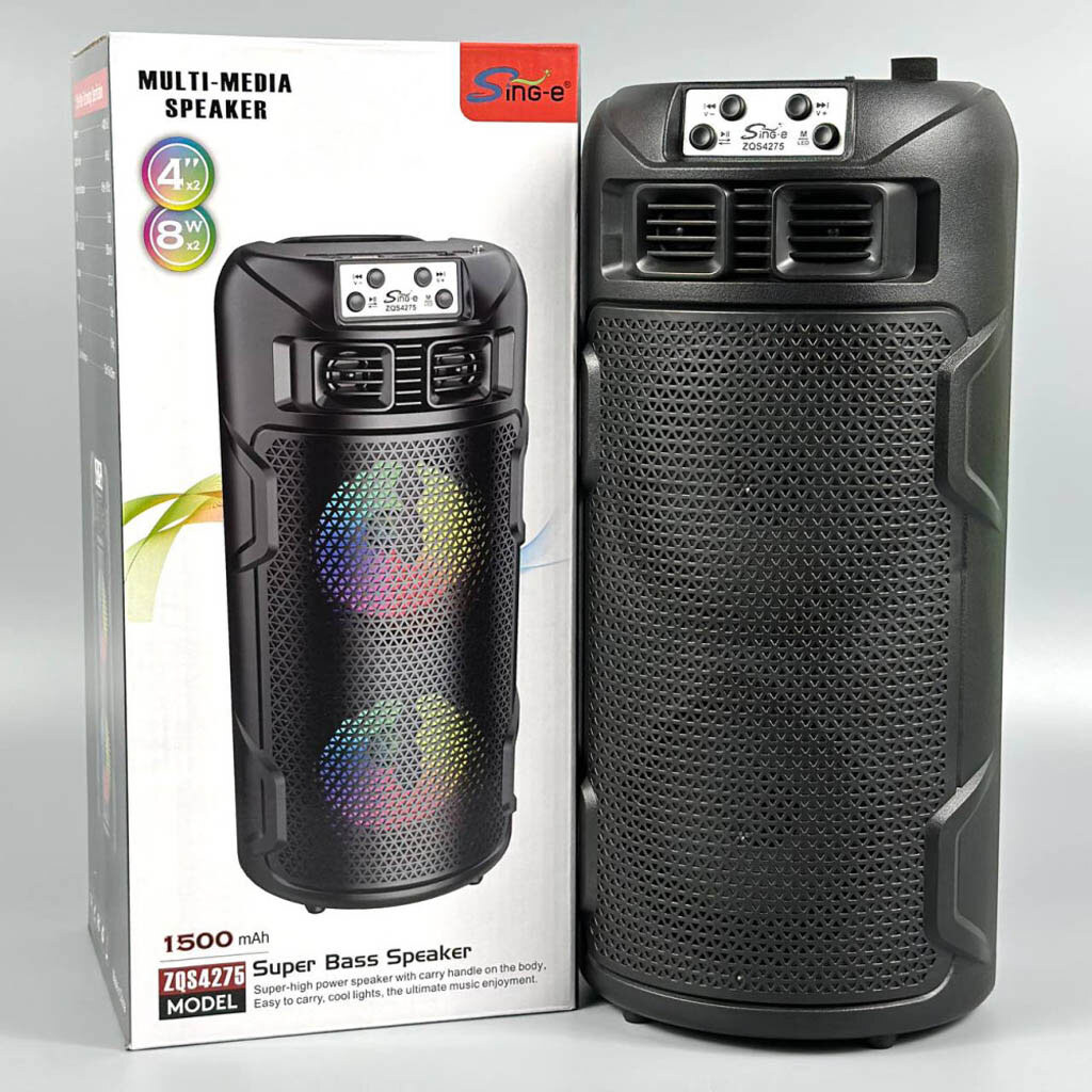 Портативная колонка Sing-e ZQS4275, Черный - № 12 Портативная колонка Sing-e ZQS4275, Черный - № 12