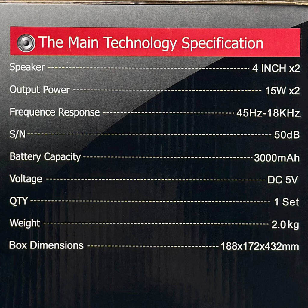 Портативная колонка Sing-e ZQS4277, Черный - № 11 Портативная колонка Sing-e ZQS4277, Черный - № 11