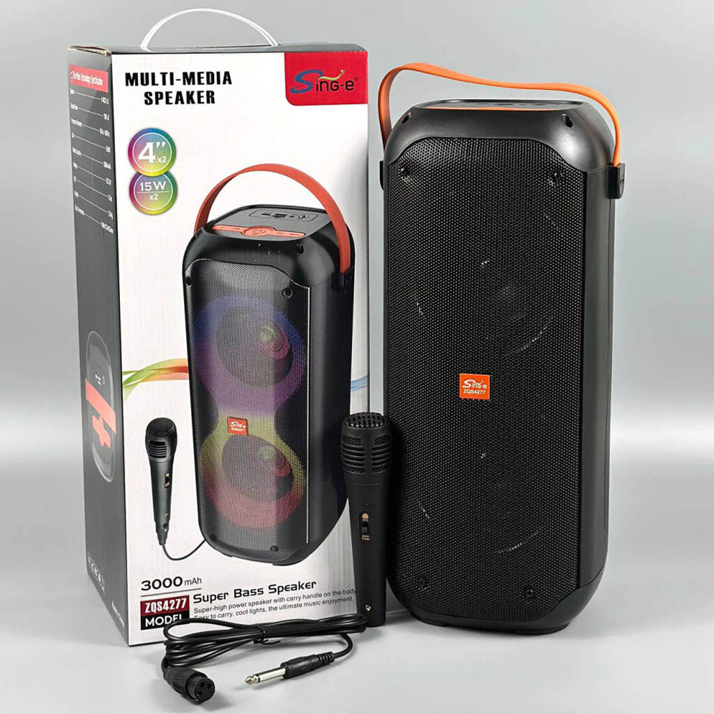 Портативная колонка Sing-e ZQS4277, Черный - № 12 Портативная колонка Sing-e ZQS4277, Черный - № 12