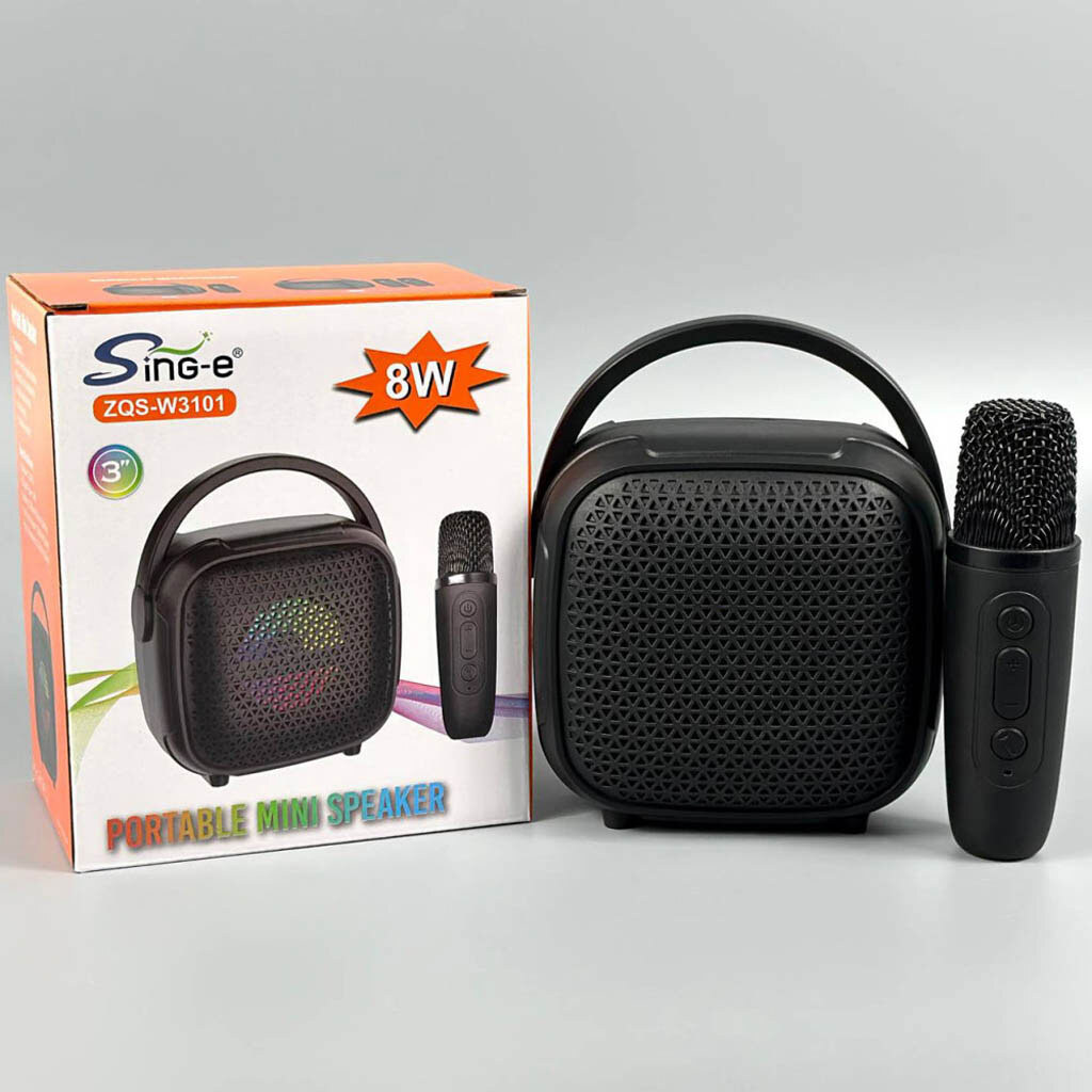 Портативная колонка Sing-e ZQS-W3101 Mini, Черный - № 12 Портативная колонка Sing-e ZQS-W3101 Mini, Черный - № 12