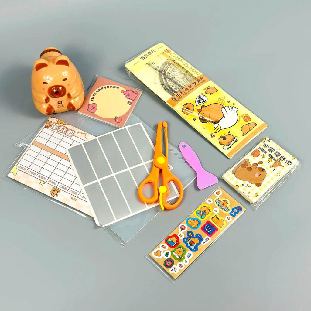 Набор канцелярии Капибара, Бежевый - № 7 Набор канцелярии Капибара, Бежевый - № 7