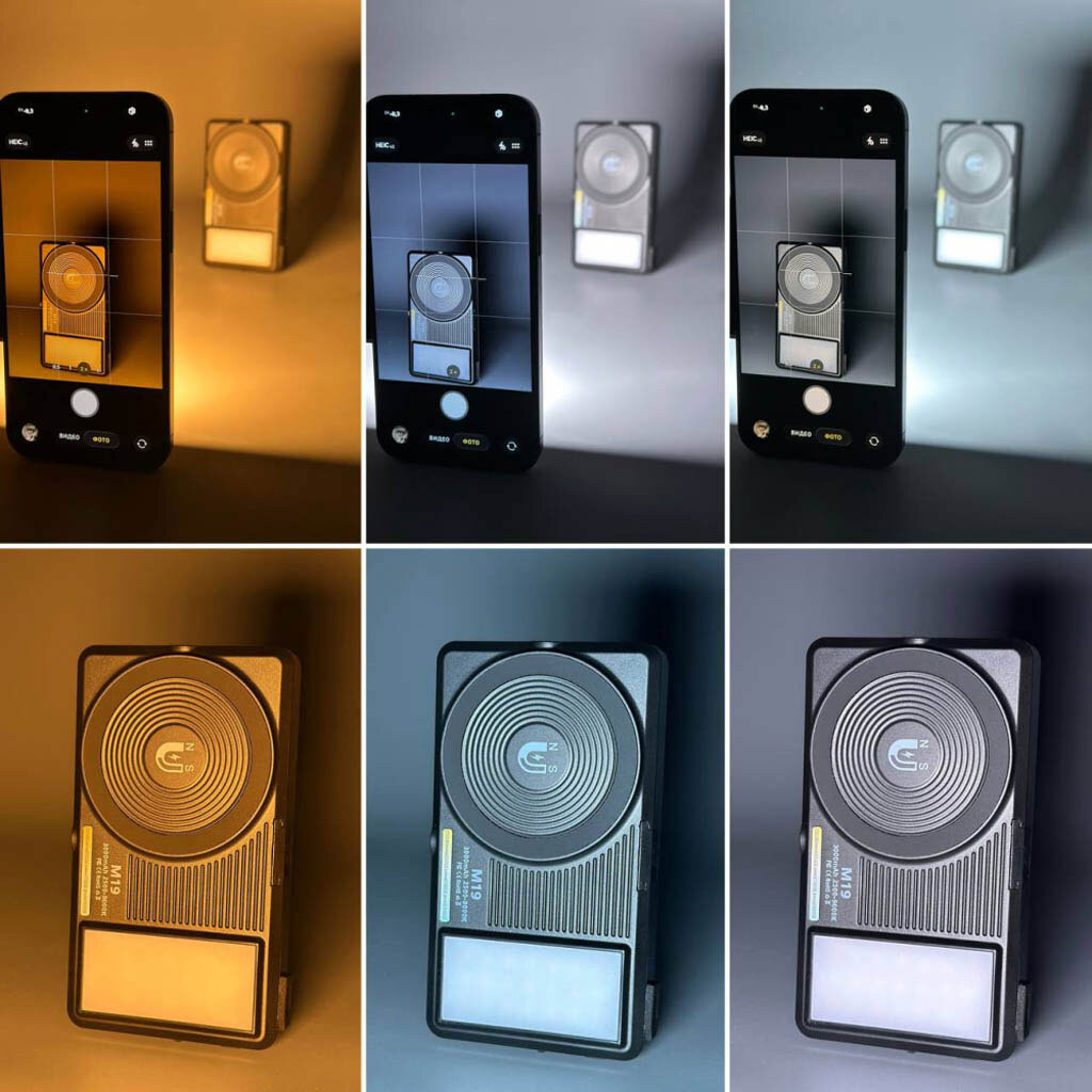 Відеосвітло M19, Чорний - № 6 Відеосвітло M19, Чорний - № 6