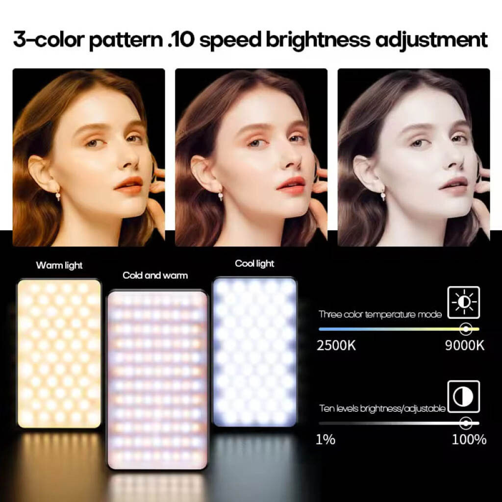 Відеосвітло M19, Чорний - № 7 Відеосвітло M19, Чорний - № 7