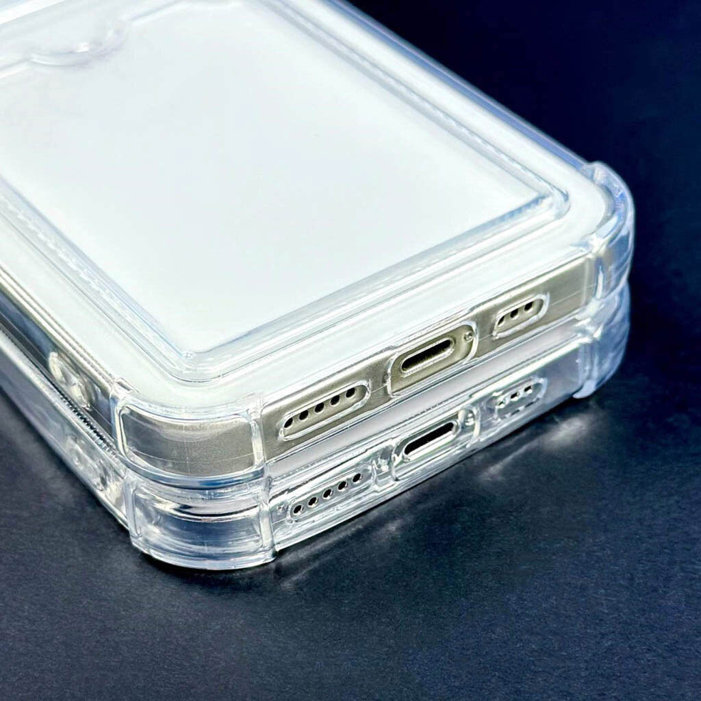 Чехол (накладка) Apple iPhone 17 Air, Silicone Card Case, Прозрачный - № 8 Чехол (накладка) Apple iPhone 17 Air, Silicone Card Case, Прозрачный - № 8