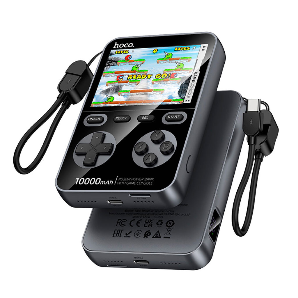 Портативная батарея (Power Bank) Hoco Q47 Shine, 10000 mAh, Серый - № 1 Портативная батарея (Power Bank) Hoco Q47 Shine, 10000 mAh, Серый - № 1