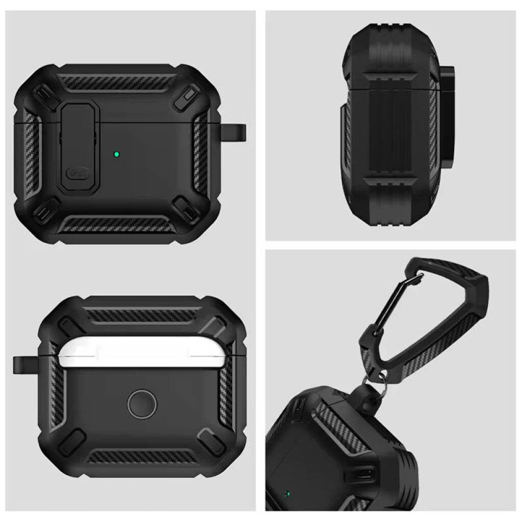 Чохол (накладка) Apple AirPods 3, Armor Case, Чорний - № 3 Чохол (накладка) Apple AirPods 3, Armor Case, Чорний - № 3