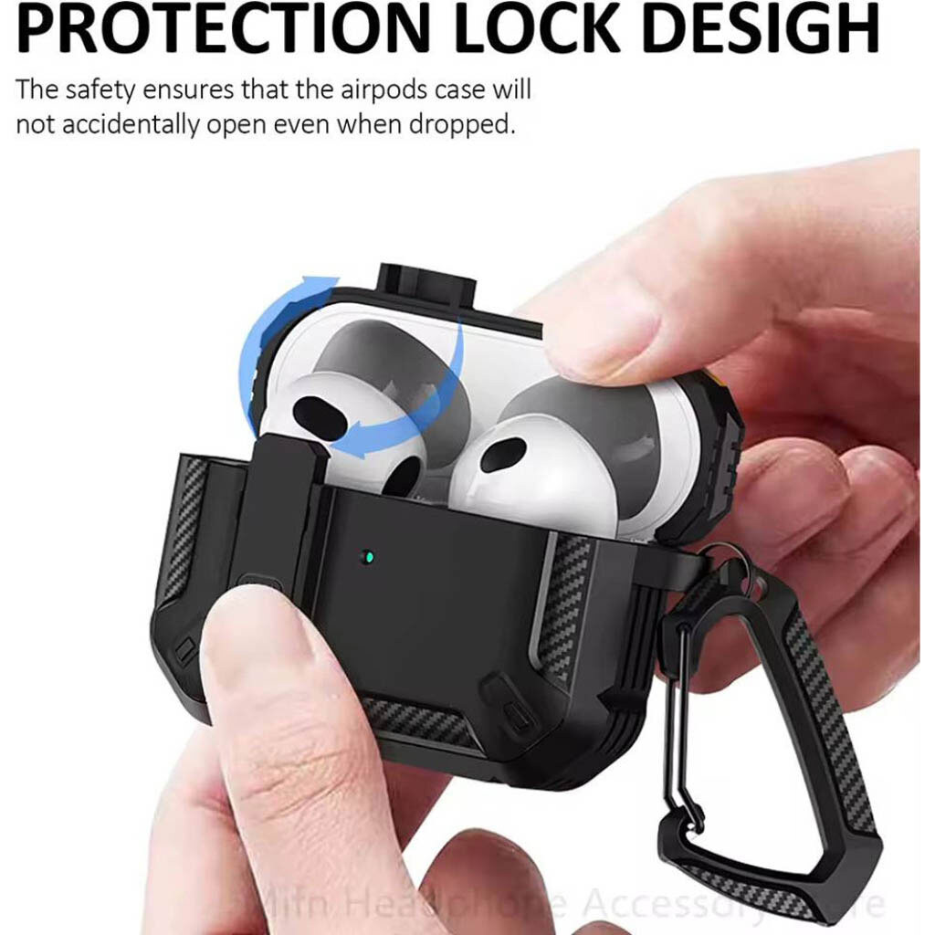 Чохол (накладка) Apple AirPods 3, Armor Case, Чорний - № 6 Чохол (накладка) Apple AirPods 3, Armor Case, Чорний - № 6