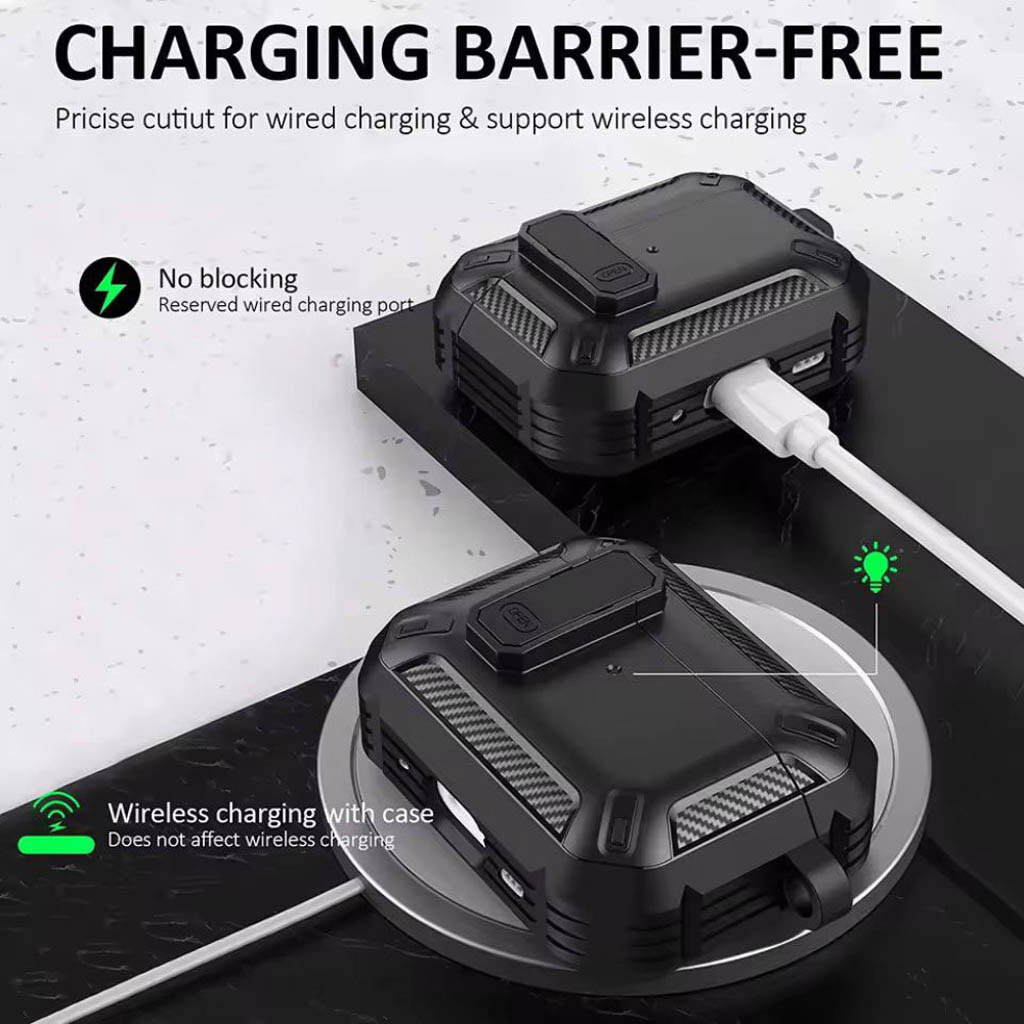 Чохол (накладка) Apple AirPods 3, Armor Case, Чорний - № 7 Чохол (накладка) Apple AirPods 3, Armor Case, Чорний - № 7