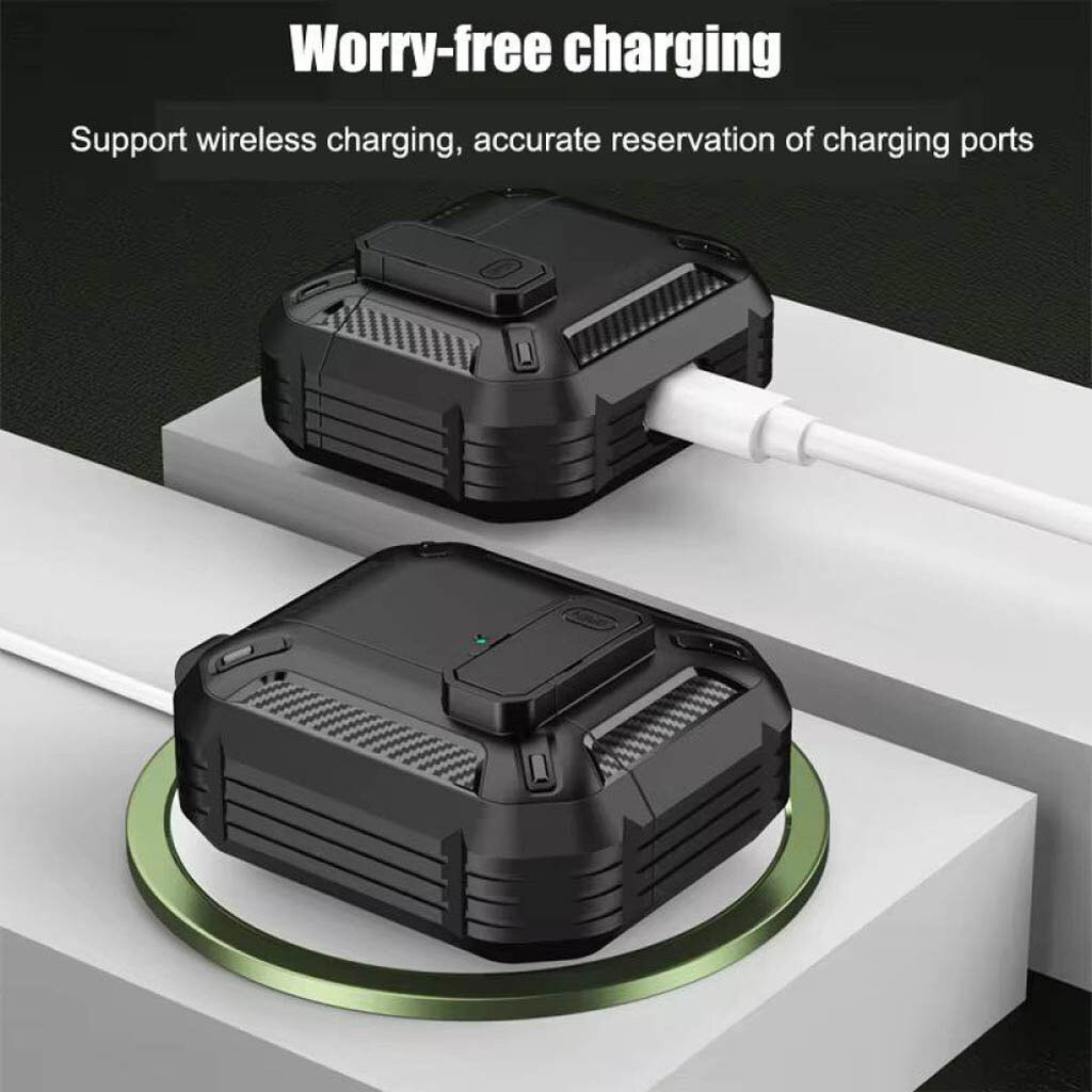 Чохол (накладка) Apple AirPods 3, Armor Case, Чорний - № 9 Чохол (накладка) Apple AirPods 3, Armor Case, Чорний - № 9