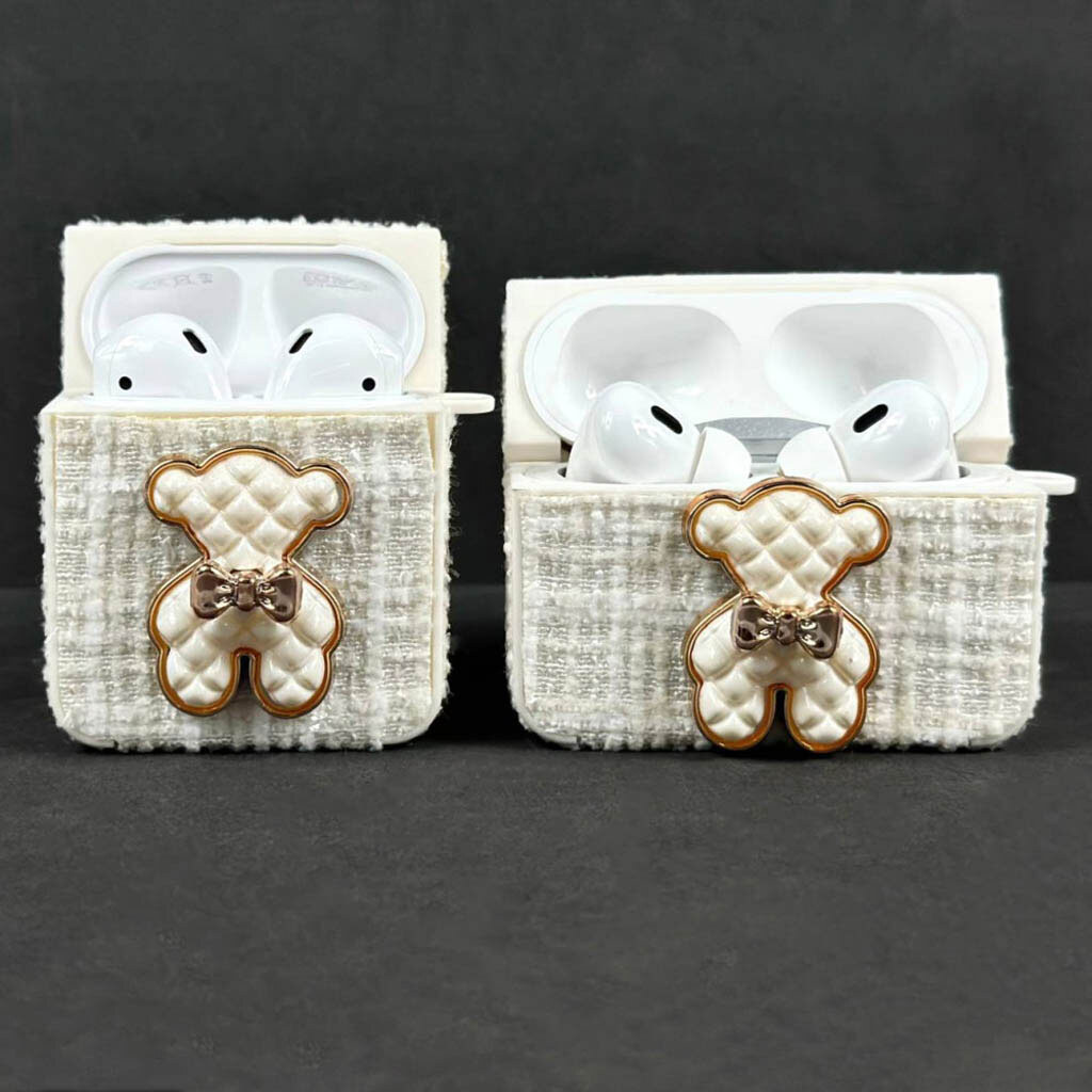 Чохол (накладка) Apple AirPods 3, Bears, Білий - № 3 Чохол (накладка) Apple AirPods 3, Bears, Білий - № 3