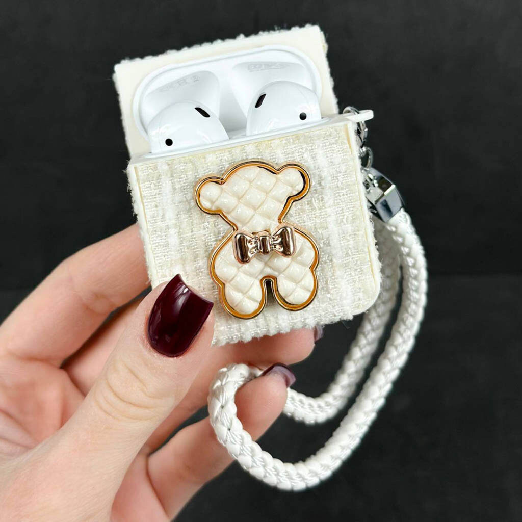 Чехол (накладка) Apple AirPods 3, Bears, Черный - № 2 Чехол (накладка) Apple AirPods 3, Bears, Черный - № 2